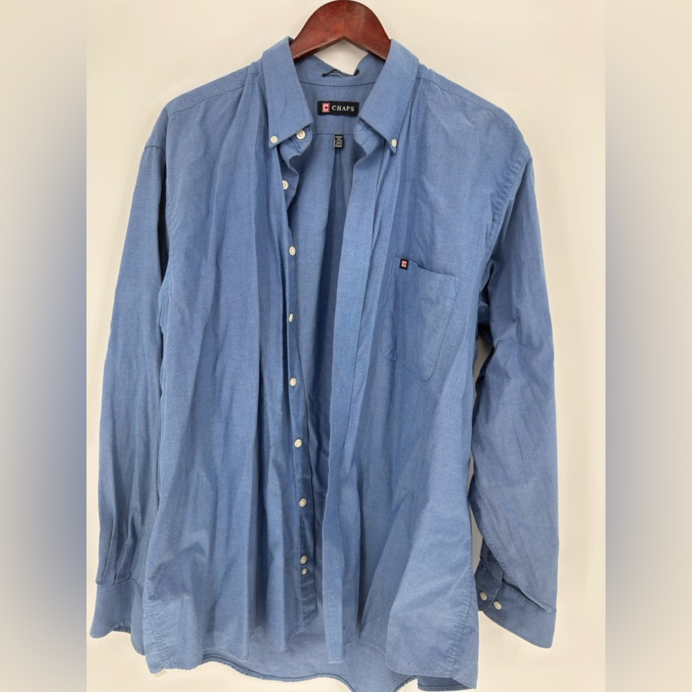 Chaps Casual Blue Button-Down Shirt